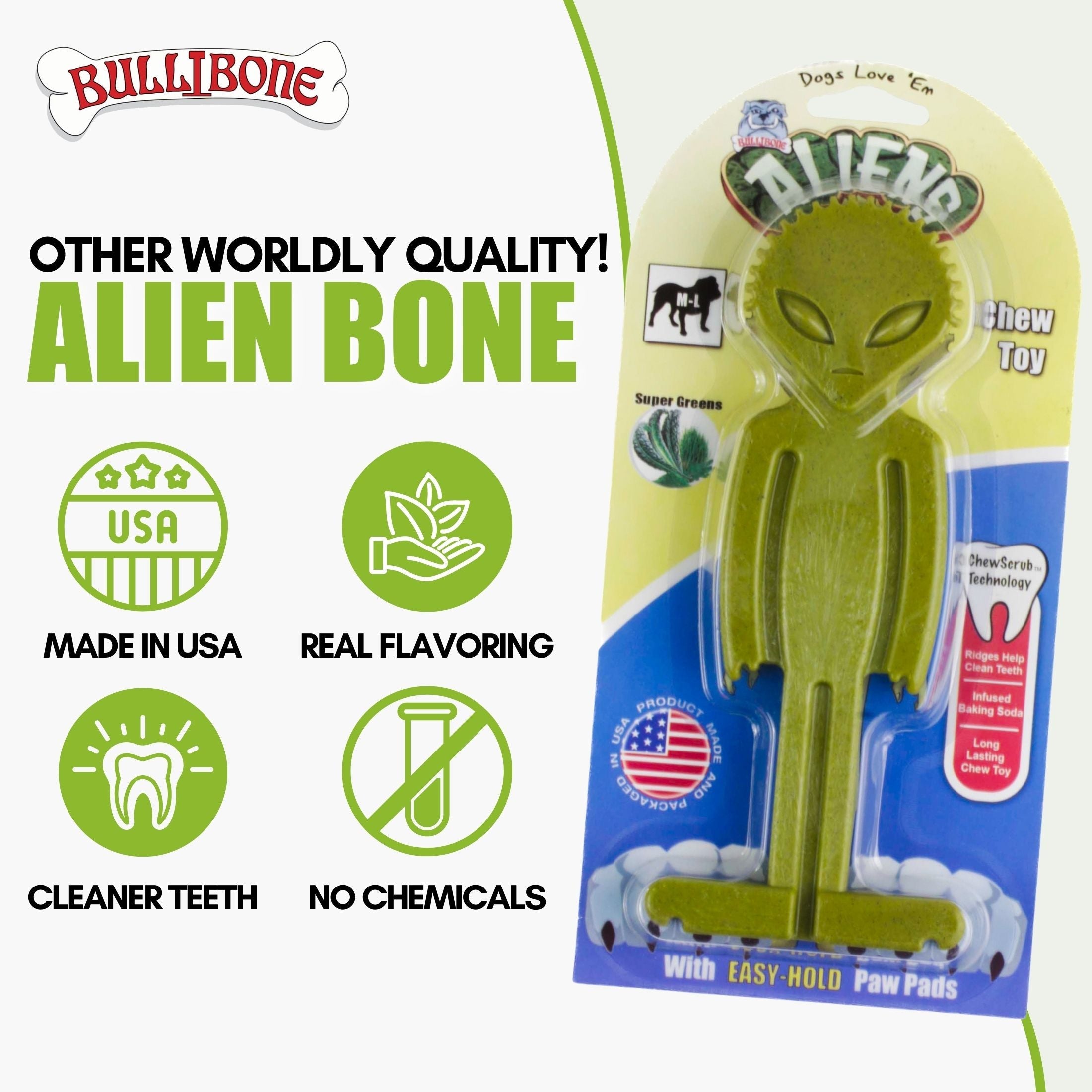 Alien Dog Toy (Green Dog Toy) – shopbullibone