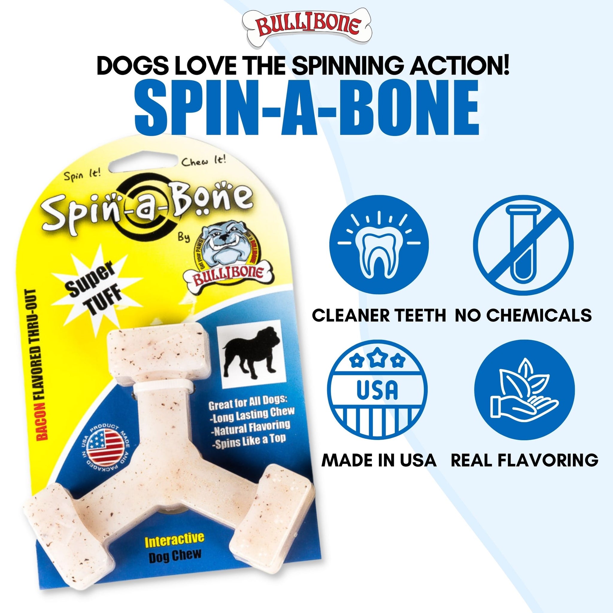 Self Play Dog Toys: Spin-a-Bone – shopbullibone