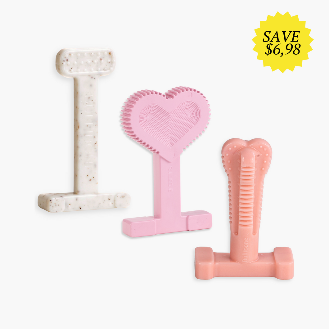 pink dog bones